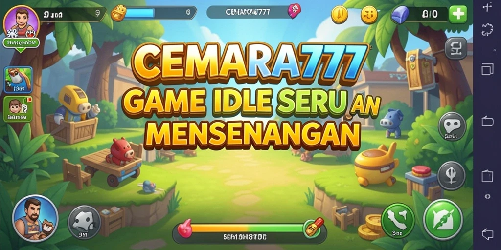 Screenshot utama CEMARA777 menampilkan karakter dalam aksi gameplay Idle.