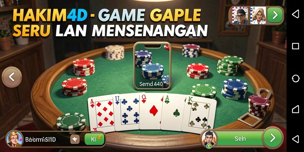 Tangkapan layar HAKIM4D menampilkan sesi permainan Gaple yang seru.