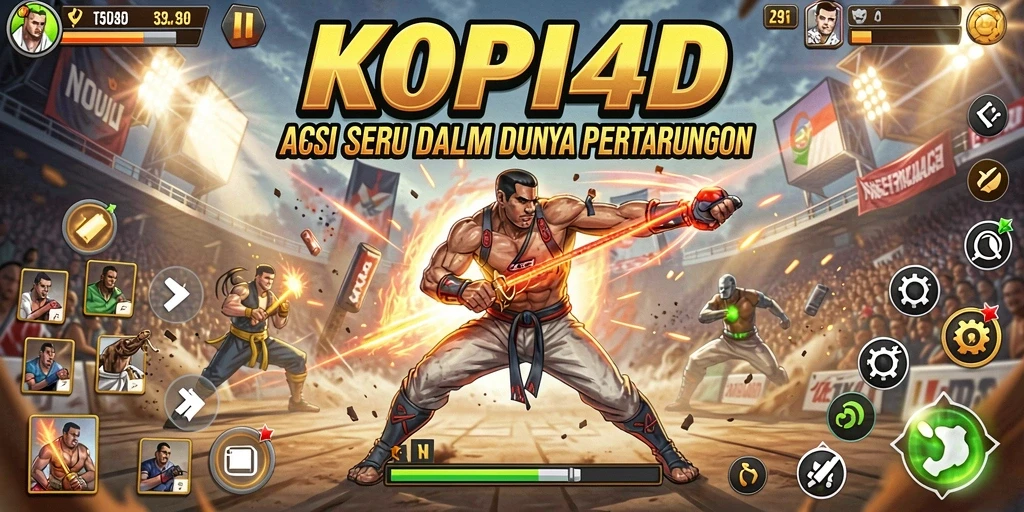 Tangkapan layar gameplay KOPI4D menampilkan aksi pertempuran yang mendebarkan.