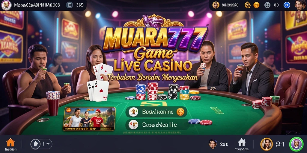 Tampilan gameplay Live Casino yang mendebarkan di MUARA777.
