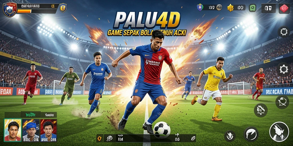 Gameplay seru di PALU4D dengan aksi sepak bola nyata.