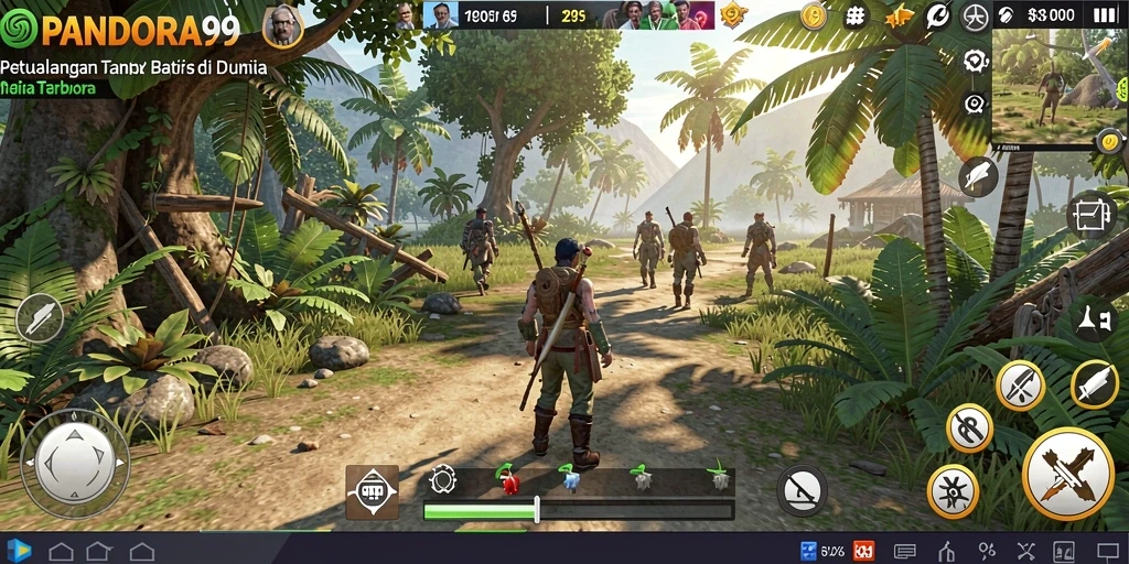 Tampilan gameplay Open World yang mendalam di PANDORA99.