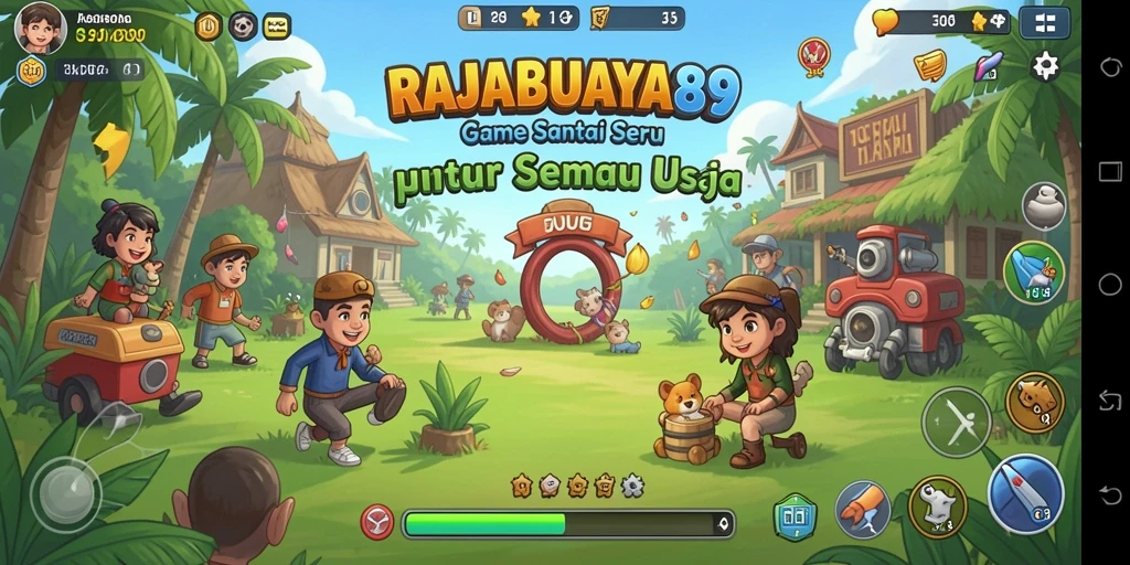Tampilan gameplay seru dari RAJABUAYA89 yang menggembirakan.