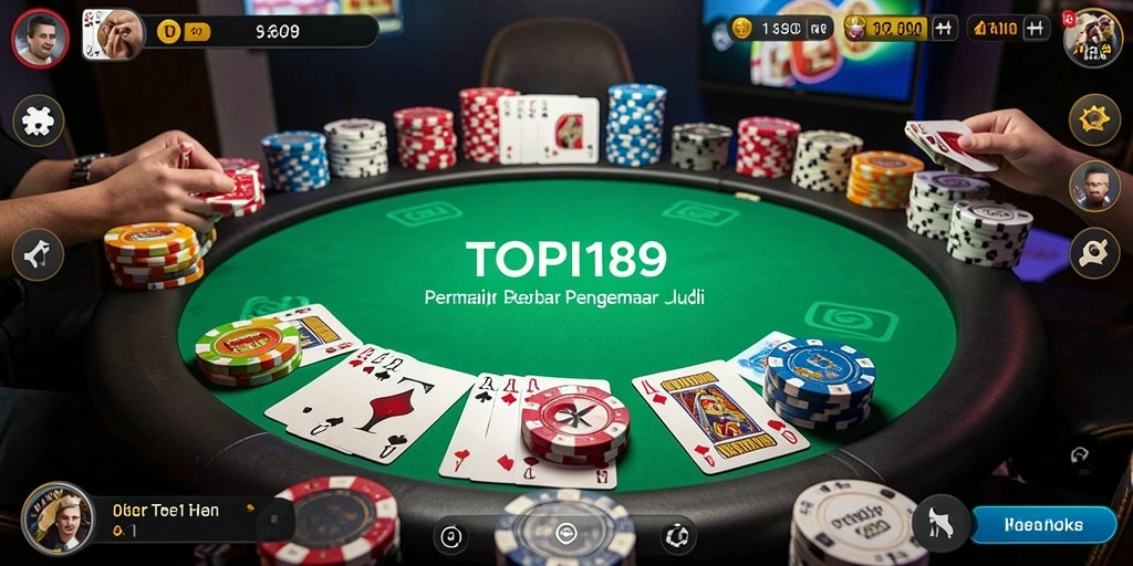 Tampilan utama gameplay TOPI189 dengan fitur poker yang menarik.