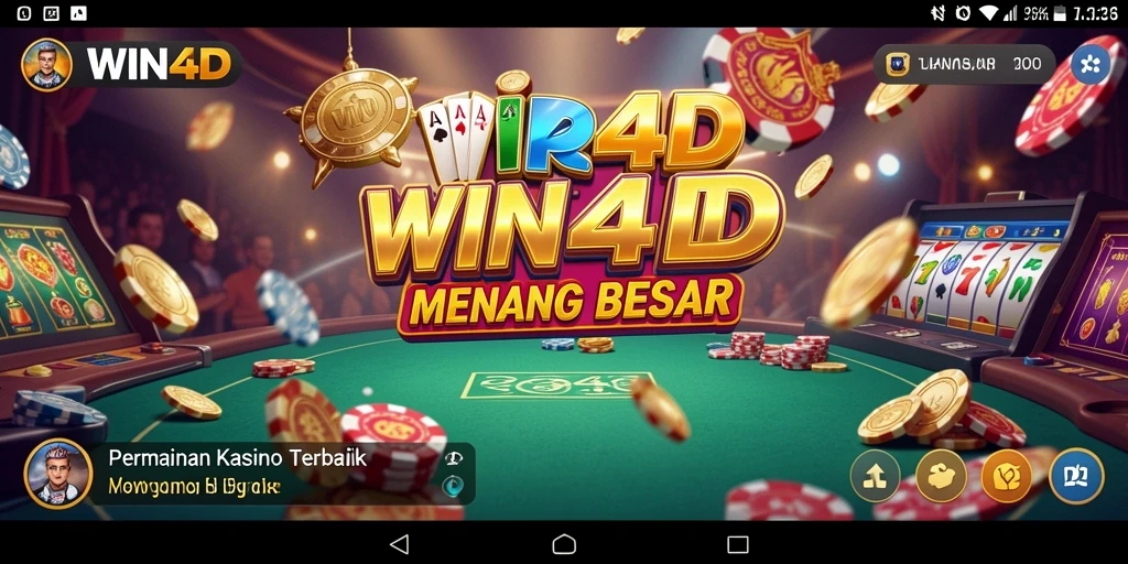 Tampilan menarik dari gameplay Kasino WIN4D yang mendebarkan.